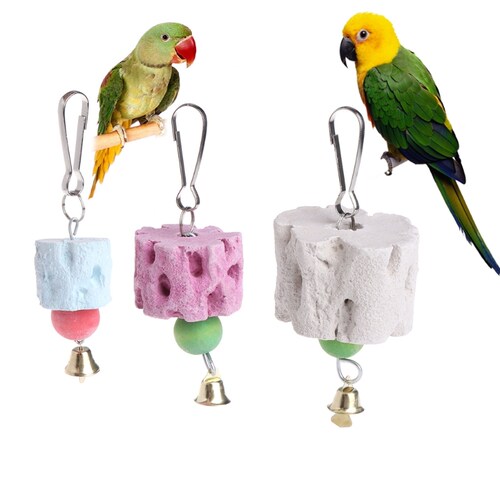 Parrot Mineral Stone Grinding Mouth Molar Hanging Birds Para
