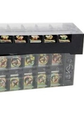 2 Pcs 8 Position Double Row Screw Terminal Covered Barrier S