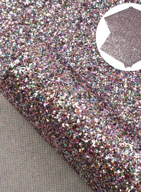 20*34cm Chunky Glitter Faux Synthetic Leather Sheets Patchwo