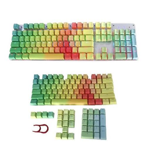 104 Key Backlit Gradient Keycaps Oem Height Pbt- Dye-