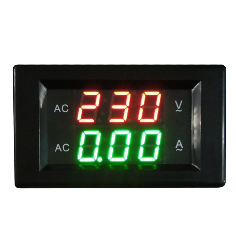AC 500V 50A Dual Voltmeter Ammeter Volt Amp Tester Gauge Met