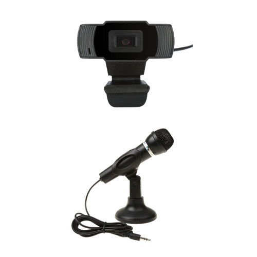 HD USB Web Cam+3.5mm Jack Stereo Plug Microphone+Stand for P