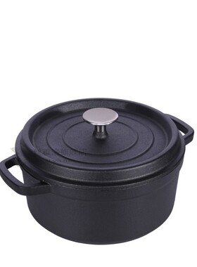 24cm Cast iron Dutch Oven Cast Iron Saucepan Soup Pot 3.8L 2
