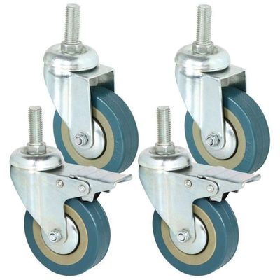 Heavy Duty 75mm Swivel Castor with Brake Trolley Casters whe