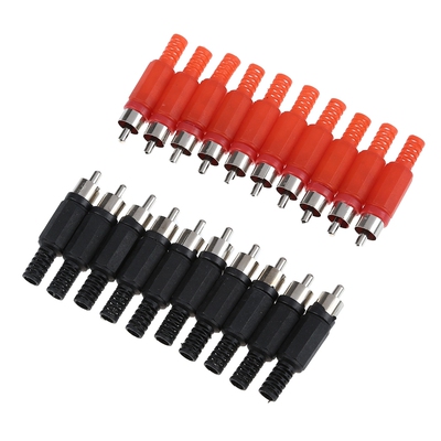 20PCS Solder RCA Plug Male Video Adapter Connector Professio