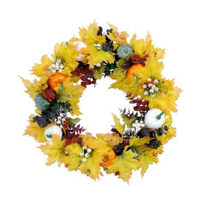 Fall Wreath  Decor for Autumn & Halloween & Thanksgi