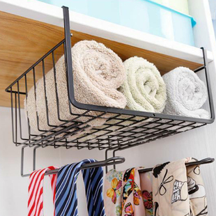 Cupboard Hanging Under Shelf Storage Iron Mesh Basket