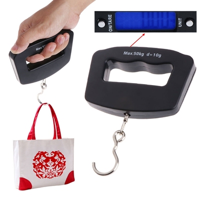 Mini Hand Held 50Kg*10g Fish Hook Weighting Luggage Scale Ba