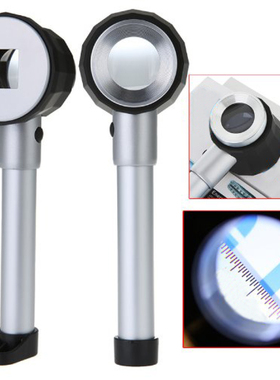 10X Handheld LED Optical Glass Magnifier with Scale Magnifyi