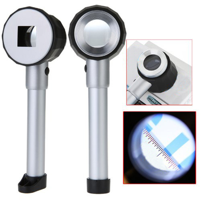 10X Handheld LED Optical Glass Magnifier with Scale Magnifyi