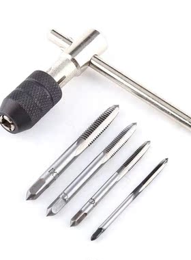 5Pcs Tap Wrench  T Type Hand Screw Thread Taps Kit M3 M4 M5
