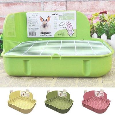 Small Pets Rabbit Toilet Square Bed Pan Potty Trainer