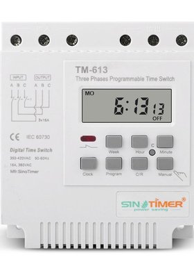 SINOTIMER TM613 380v Three Phase Timer Programmable Switch W