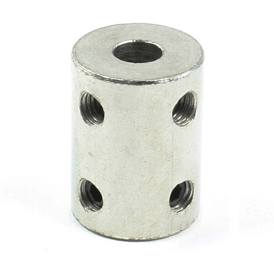 8mm to 12mm Bore Robot Motor Wheel Coupling Coupler Silver T