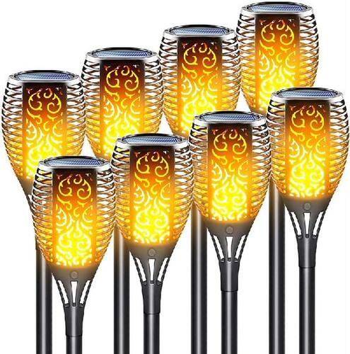 Solar LED Flame Torch Light Outdoor Waterproof Decor