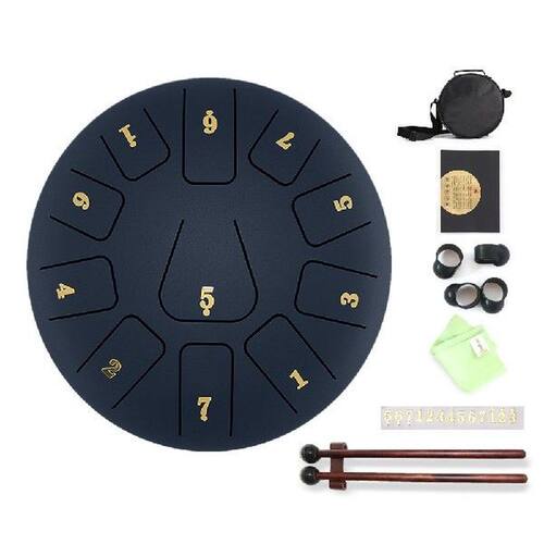 Tongue Drum 8 inch 11 Tune Steel Tongue Drum With Drumstick