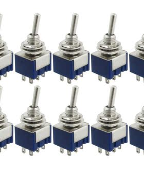 10 Pcs AC 125V 6A Amps ON/ON 2 Position 6 pins DPDT Toggle S