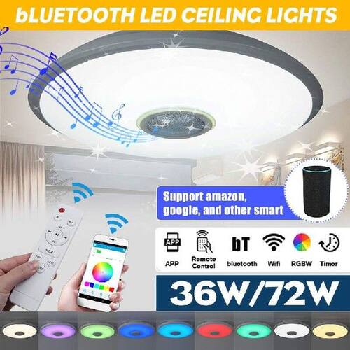 wifi RGB Dimmable Music Ceiling Lights Remote&APP Contro