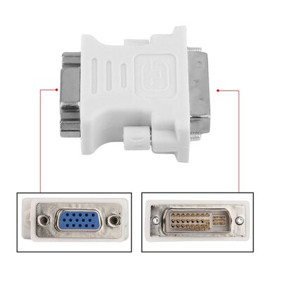DVI DVI-I Male 24+5 Pin to VGA Female Video Converter Adapte