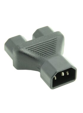 IEC320 C14 Male to Double C13 Female Y Type Splitter Extensi