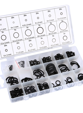 Silicone Rubber 18 Sizes 225pcs Rubber O Ring ORing Washer S