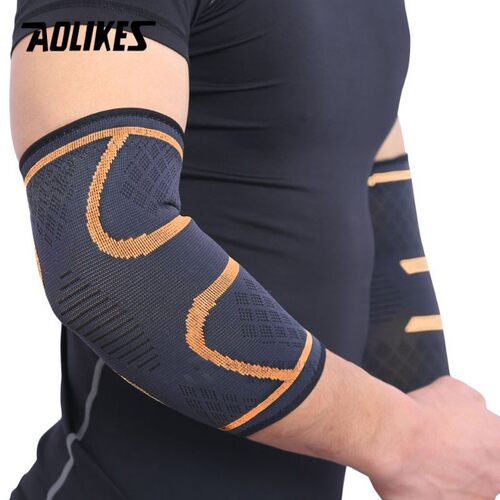 1 Pair Elastic Elbow Pads Basketball Tennis Elbow Support Pr