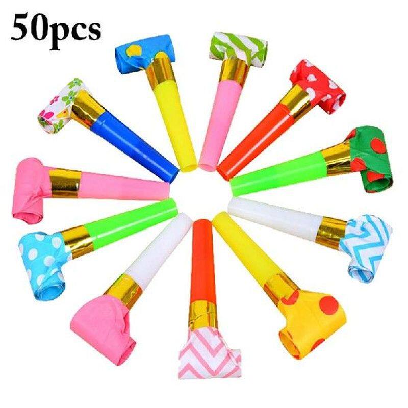 50pcs colourful kids party blower funny party noisemaker
