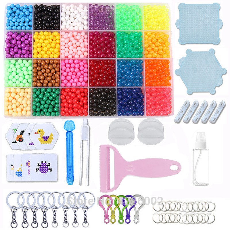 Water Beads DIY Set Pearl Box Spray Bead Pegboard Game Puzz