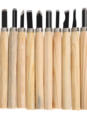 10pcs Hand Carving Chisels Knife Tool for Basic Woodcut Work