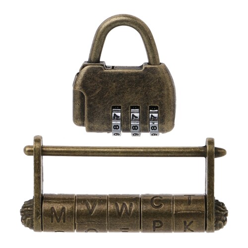 Combination Password Padlocks Decor Locks for Jewelry Wooden