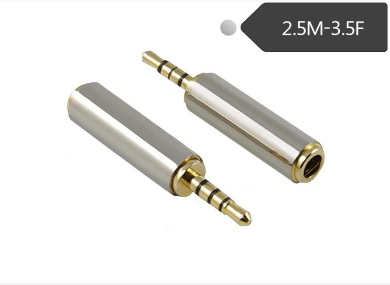 2.5 revolution 3.5mm, female audio adapter, 2.5mm hole, mobi