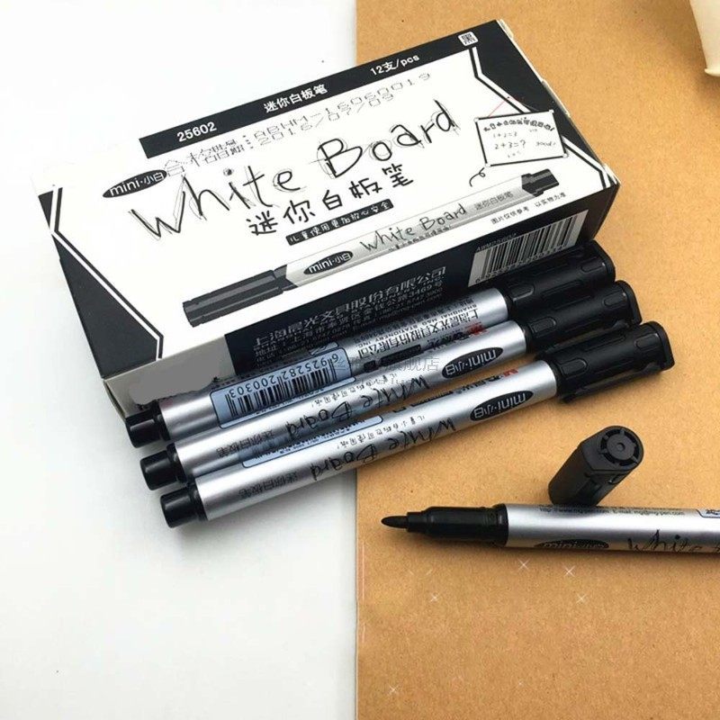 *12 pcs/Box Mini Black Dry Erase Marker Whiteboard Marker Pe图片