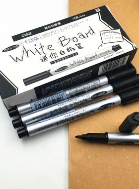 *12 pcs/Box Mini Black Dry Erase Marker Whiteboard Marker Pe
