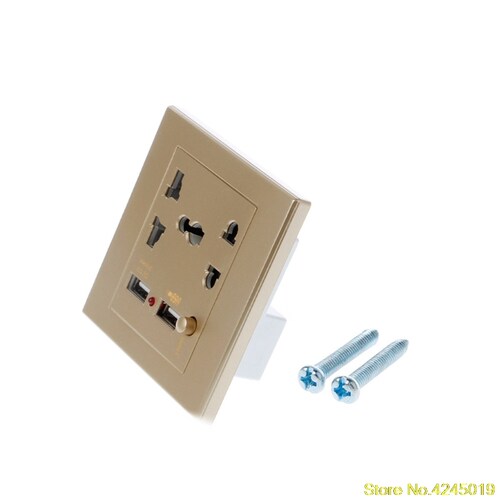 Dual USB LED Wall Charger Station Socket Adapter Power Outle
