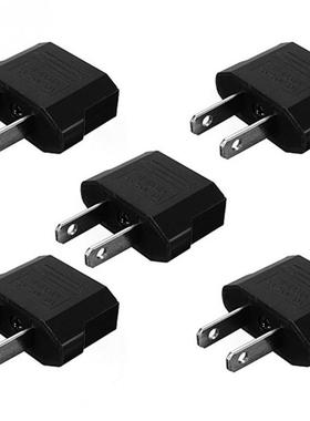 5PCS Travel Charger Adapter Plug European Euro to US USA bla
