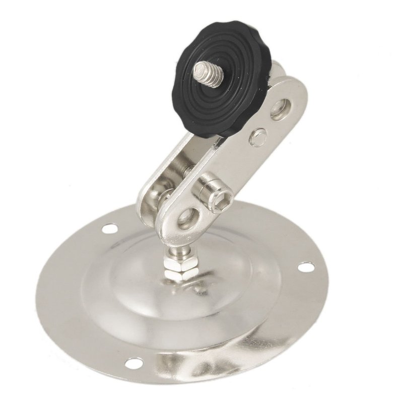 Silver Tone Wall Mount CCTV Camcorder Bracket Stand 4 