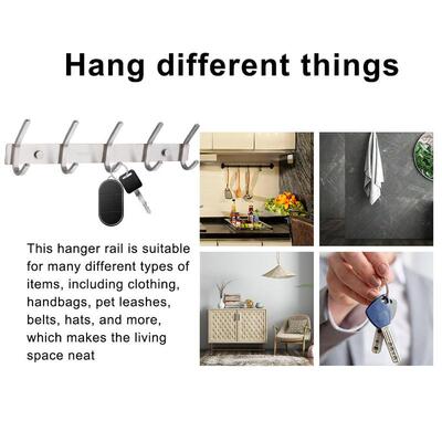 Appendiabiti a Parete Acciaio Inossidabile Appendiabiti a