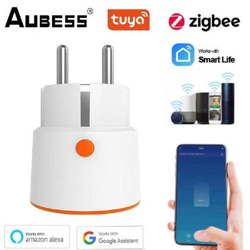 Zigbee Tuya Smart Power Plug 16A EU Outlet 3680W Meter