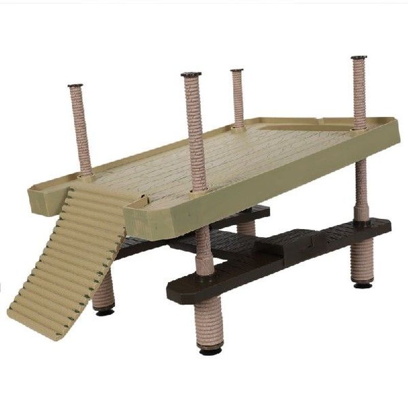 Reptile Large Turtle Square Pier Platform With Ramp Ladder