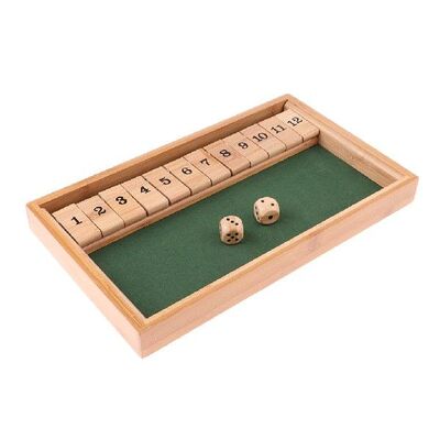 Shut the Box Board Game Set Wooden 12 Numbers Drinking Dice