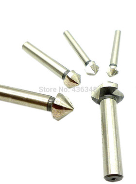 6pcs 3 Flute 90 Degree Hss Chamfer Cutter Bit Chamfering Cou