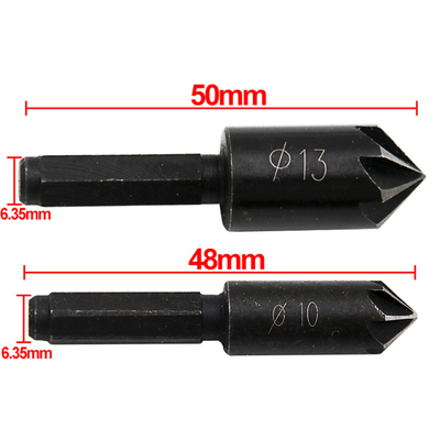 2pcs 7 Flute Countersink Bit Point Angle Chamfer Chamfering
