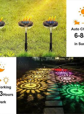 LED Outdoor Solar Light RGB Multi-Color Lighting Waterproof