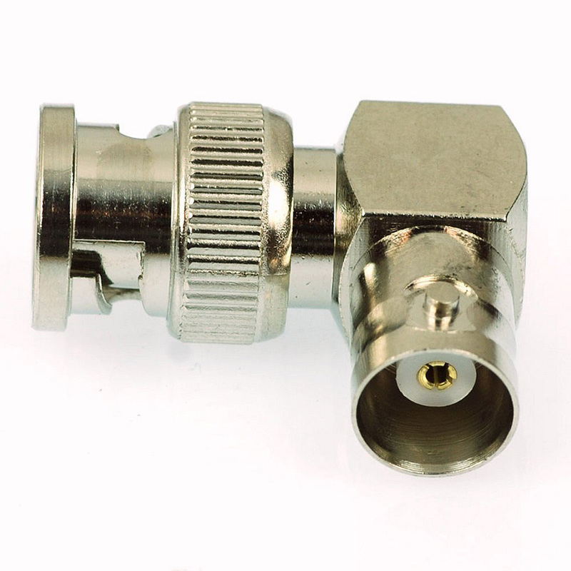 2Pcs 90Degree BNC RightAngle Male to BNC Female Video Adapte