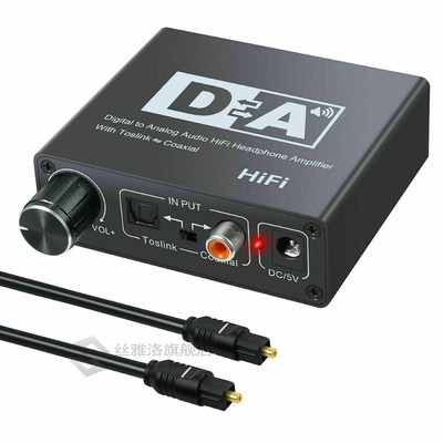 Hifi DAC Amp Digital To og Audio Converter RCA 3.5mm Headpho