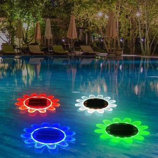 Floating Swimming Pool Light Solar Sunflower Garden Lamp