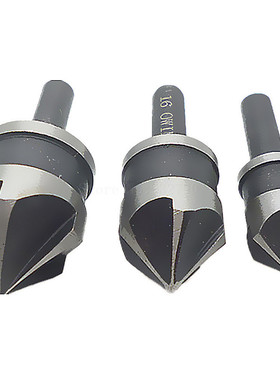 3pc 5 Flute Countersink Drill Bit Set 90 Degree Chamfer Cutt