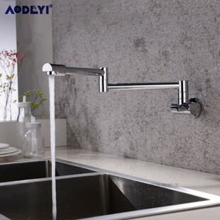 s Wall Mounted Kitchen Faucet Pot Filler Faucet Swivel Foldi
