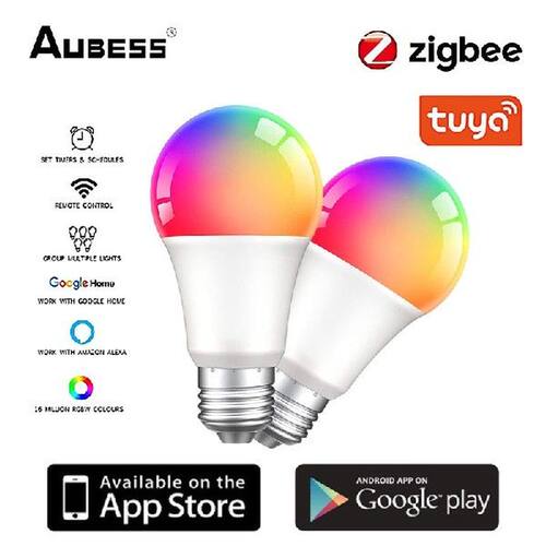 Tuya 19W Zigbee 3.0 Led Smart Light Bulb RGB+CW E27 Tuya