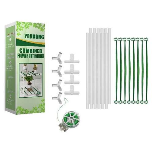 1 Set Flower Pot Plant Stand Outdoor Home Balcony Corner